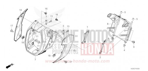 COUVERCLE PHARE MSX125AR de 2024